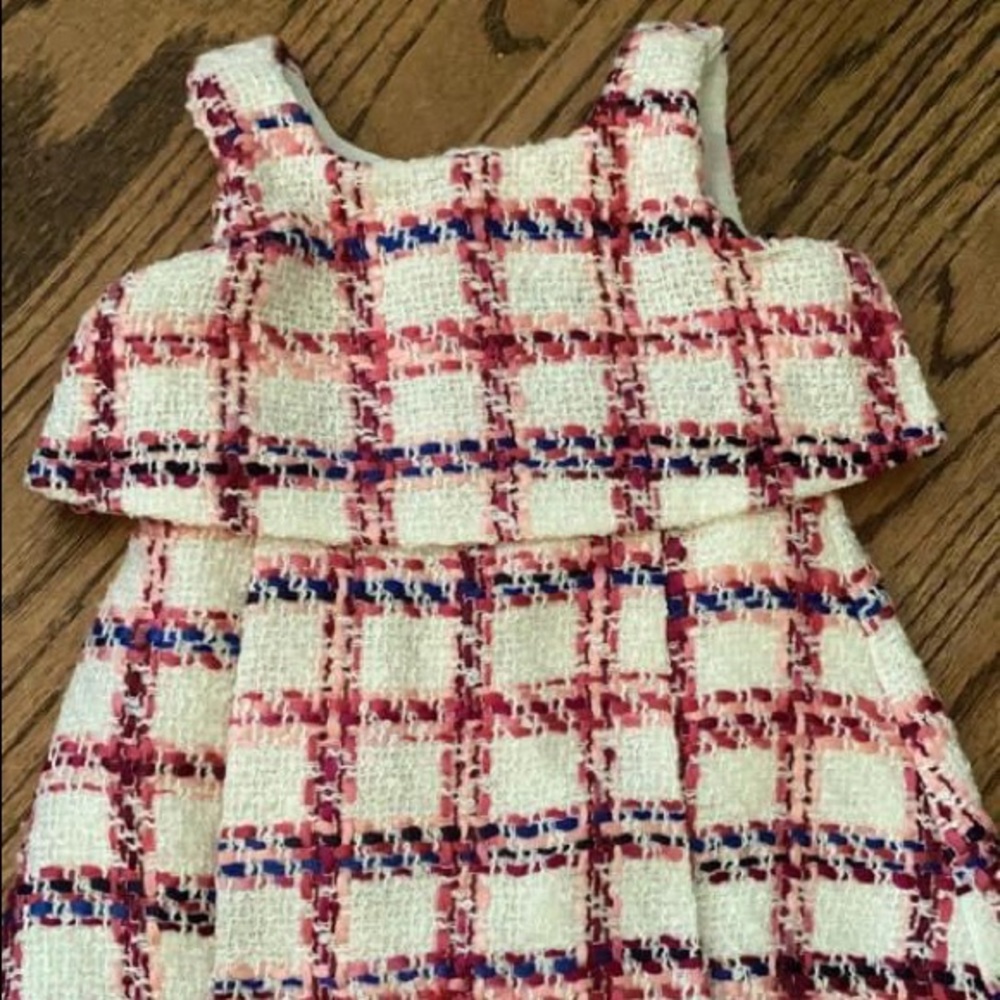 Janie and Jack jumper, cream, pink and navy, NWT